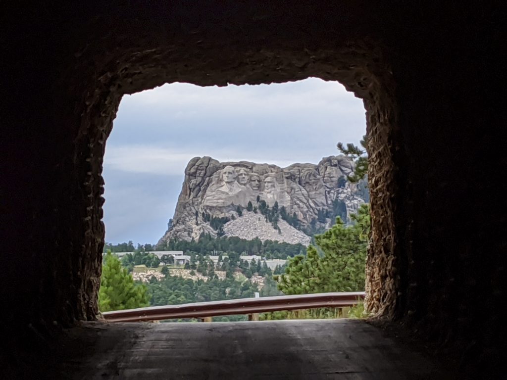 Mount Rushmore from Iron Mountain Road tunnel