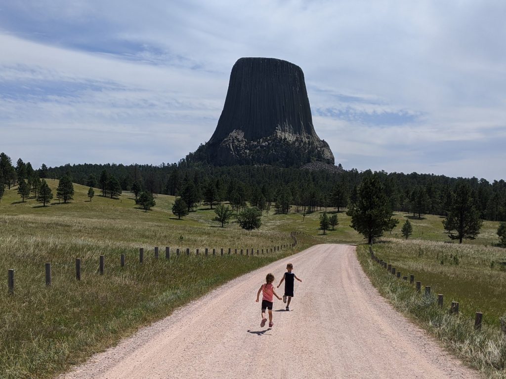 Devil's Tower from the road to the Joyner Ridge Trail