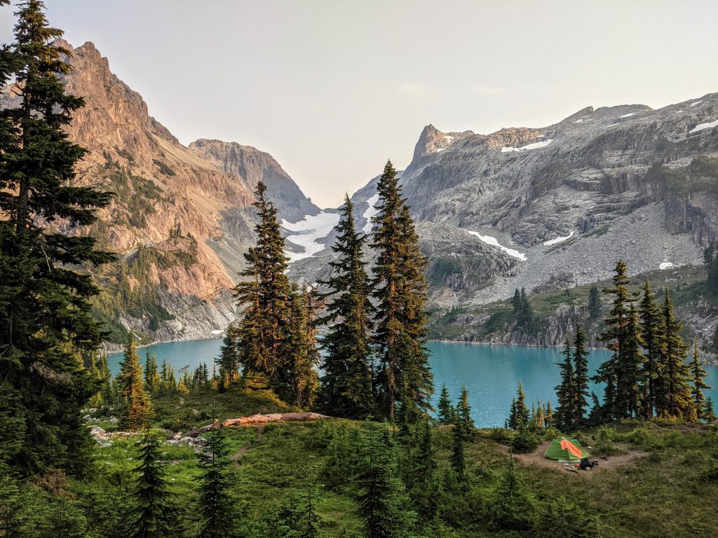 Camping spot at Jade Lake