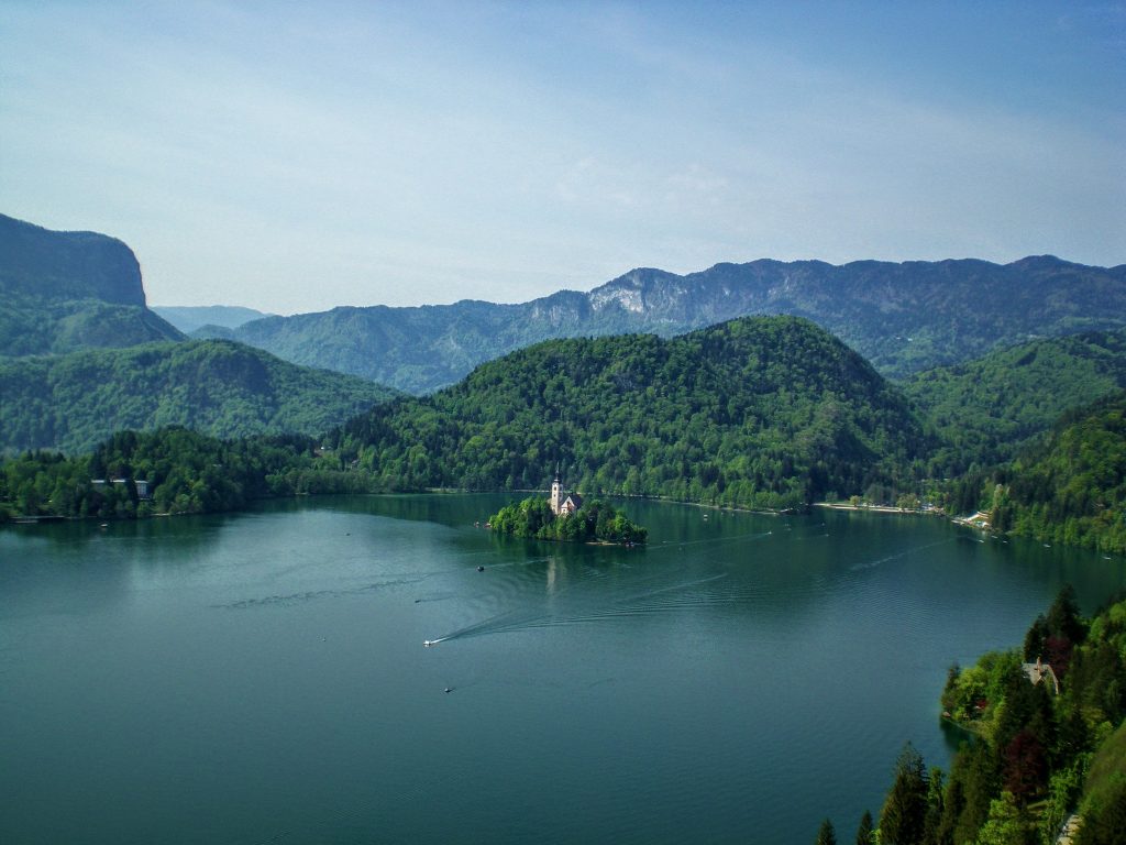 Overlooking Lake Bled from Bled Castle