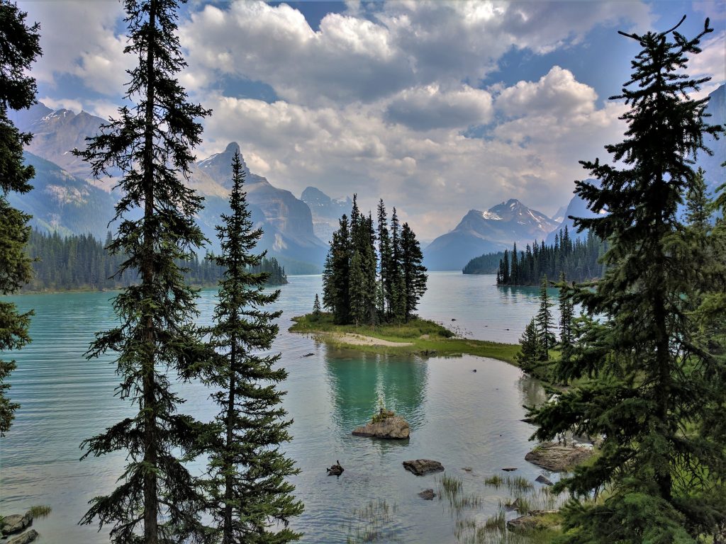 Spirit Island in the Canadian Rockies