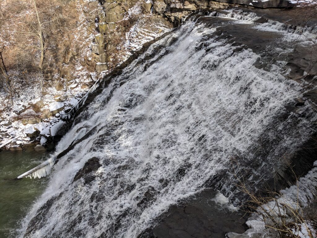 Mill Creek Falls in winter