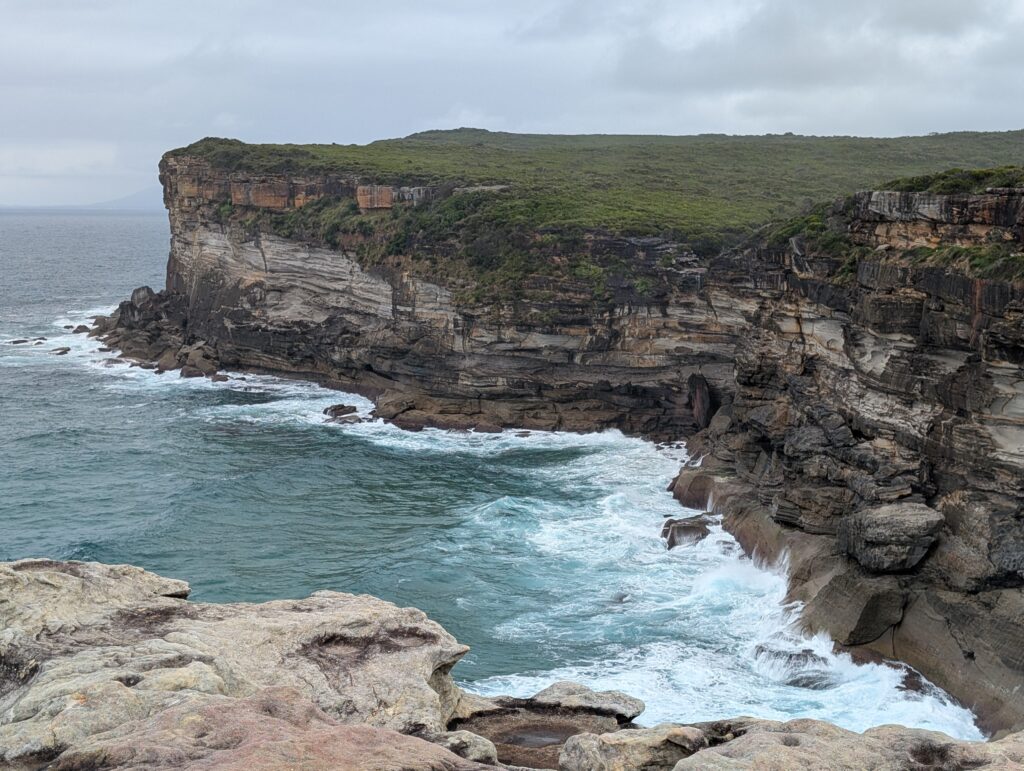 Rocky coastline cliffs along the shore of Australia